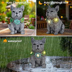 Solar Garden Statues Dog with Succulent and LED Lights Birthday Gifts for Women Mom Grandma Solar Outdoor Dog Decor for Outside,Outdoor Solar Lights for Yard, Garden and Patio, Unique Gift for Women