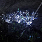 JJGoo Solar Firework Lights, 2 Pack 120 LEDs 2 Lighting Modes Solar Garden Lights Outdoor Waterproof for Yard Patio Walkway Pathway Party Wedding Christmas Decorative- Cool White
