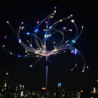 JJGoo Solar Firework Lights, 2 Pack 120 LEDs 2 Lighting Modes Solar Garden Lights Outdoor Waterproof for Yard Patio Walkway Pathway Party Wedding Christmas Decorative - Colorful
