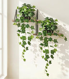 Fake Plants 2Pcs Faux Ivy Plants Potted Indoor Artificial Hanging Plants Realistic Hanging Fake Greenery Table Desk Bathroom Office Bedroom Living Room Shelf Modern Farmhouse Decor Intdoor