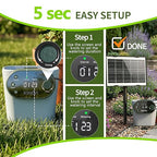 Solar Drip Irrigation System Kit, Auto Watering Kit for 15 Pots, 3W Solar Powered Auto Easy DIY Watering Device, 22 Timing Modes with Anti-Siphoning Device,for Outdoor Garden, Balcony
