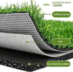 Artificial Grass Turf Grass for Dogs & Outdoor Use, Realistic Fake Lawn Grass for Patio, Garden, Balcony, Durable Turf for Indoor Outdoor Mats (39.4 x 23.6 in)
