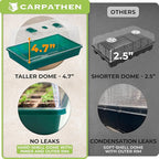 CARPATHEN Seed Starter Tray - Seed Starting Tray with Hard Plastic Humidity Dome and 40 Cells for Seedlings - Plant Germination Trays Plant Starter Kit and Base Mini Greenhouse Germination Kit
