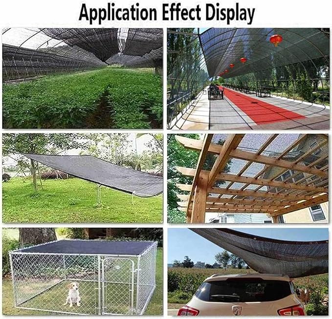 Outdoor Shade Netting Black 2×3m 3×3m 3×4m 4×5m 5×5m Mesh Breathable Shade Cloth Sunscreen Heat-Insulating Shade for Shade Mesh Tarp, Pergola, Privacy Netting,black-3x6m