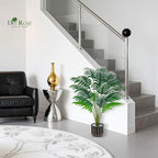 Der Rose 28" Fake Palm Tree Large Artificial Potted Plants Indoor for Home Porch Patio Living Room Bathroom Outdoor Decor