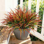 Ivydale 12Pcs Fake Plants Outdoor Artificial Plastic Grass Spring Decoration UV Resistant Faux Greenery Stems Bushes Outside Fake Plants for Planters Patio Porch Window Box Pathway Garden Home Decor