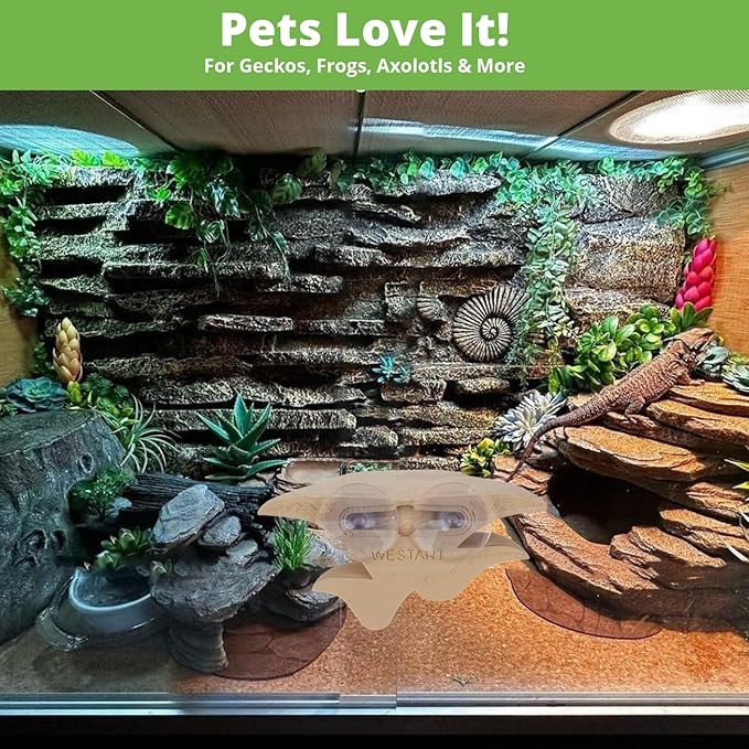 Westant Mushroom Decor for Reptile Tank, Fish Tank, Pet-Safe Bearded Dragon Tank Accessories, Realistic Terrarium Plants for Leopard Geckos, Crested Geckos, Tree Frogs, Snakes (Ember, Trio Cap)