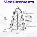 Life Finds Chicken Wire Garden Cloche Set, Protective Plant Cover for Flowers and Produce with Removable Top, Protection from Animals, Pack of 6, LF-GC6P