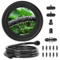 MIXC 80% Water Savings Drip Irrigation System Kit – 100ft 1/4" Soaker Hose & 10ft 1/2" Main Tubing with Connectors, Automatic Watering System for Large Vegetable Garden, Lawn, Raised Bed, Greenhouse