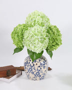 DuHouse 4Pcs Large Hydrangea Artificial Flowers,20 inch Latex Real Touch Hydrangeas for Home Wedding Bouquets Centerpieces Party Living Room Decoration(2Pcs Light Green+2Pcs Green)