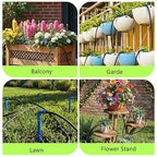 Solar Drip Irrigation System Kit, Auto Watering Kit for 15 Pots, 3W Solar Powered Auto Easy DIY Watering Device, 22 Timing Modes with Anti-Siphoning Device,for Outdoor Garden, Balcony