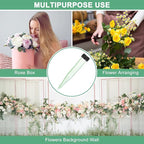 M METERXITY 50-Pack Floral Water Tubes, 4 Inch/ 10cm Plastic Floral Tubes with Rubber Caps for Flower Arrangements, Fresh Flower Water Tubes [Transparent Green]