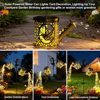LOVERUIS Solar Watering Can Lights - Solar Outdoor Decorative,Garden Decor Lights for Yard, IP65 Waterproof Solar Lights, Perfect Decor for Outside, Patio, Garden Gift for Women, Mom, Grandma