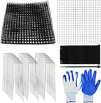 5 Pack Round Plant Protector from Animals, 12'' x 12'' Metal Plant Cages, 15 PCS Metal Mesh to Keep Animals Out, Garden Protection Bunny Barricades, Wire Plants Protectors for Rabbits Chicken Duck