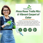 Outsidepride Mixed Moss Rose Seeds - 500 Pcs Annual, Drought & Heat Tolerant, Pollinator Friendly Ground Cover Seeds for Planting w/Vibrant Blooms & Succulent Foliage, Ideal for Xeriscaping