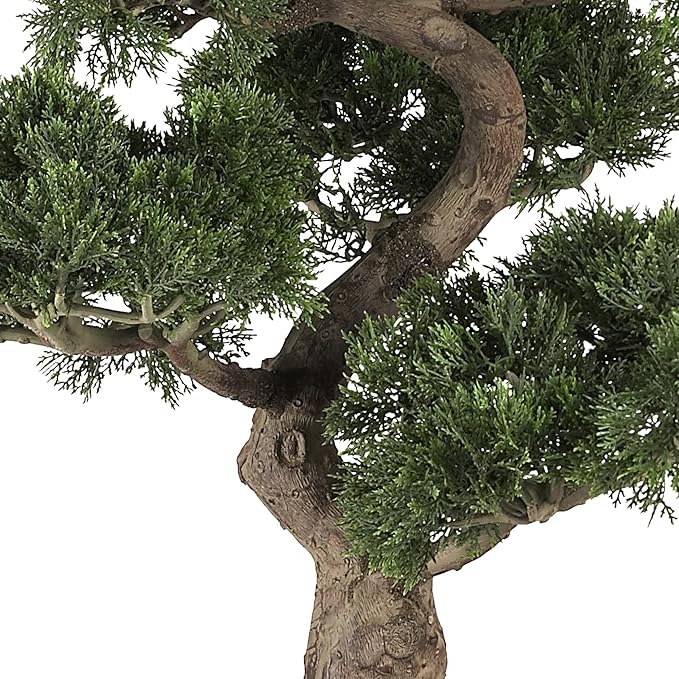 Nearly Natural 4100 Cedar Bonsai Tree, 36-Inch, Green