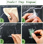 Jetec 24 Pcs Acrylic Air Plants Holder Hanger with Mounting Tape for Hanging Air Plants on Glass Display Home Decoration