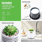 Artificial Succulent Plants with Subtle Gardenia Scent, Faux Indoor Plants for Home Decor, Small Fake Plant for Bathroom, Bedroom, Office Decor, Aesthetic Room Accessories, Housewarming Gift