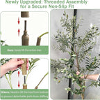 Faux Olive Tree 6FT, Artificial Potted Tree with Planter, Silk Plants Indoor Outdoor, Lifelike Olive Plants with Natural Wood Trunk, Fruits and Buds, Home Office Decor, 1 Pack