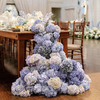 Coferset Light Purple Hydrangea Artificial Flowers 3pcs Lifelike Faux Hydrangea Real Touch Fake Flowers for Home Wedding Office Party Living Room Decoration,22inch