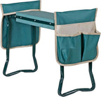 SUPER DEAL Folding Garden Kneeler and Seat with 2 Free Tool Pouches - EVA Foam Pad Protects Your Knees - Sturdy and Lightweight