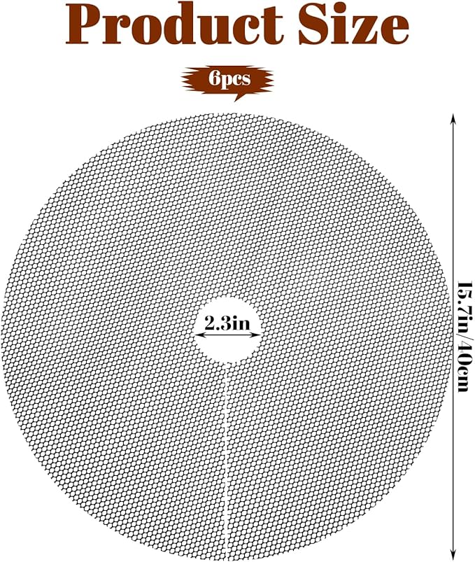 6 Pcs 15.7Inch Plant Pot Grids Cuttable Soil Covers Plant Protectors from Cats Pot Grid Cover Indoor for Outdoor Garden Protection Flower Decoration Tree Barrier Ring