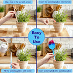 4Pcs No-Clog Glass Plant Watering Globes,Self Watering Planter Insert with Terracotta Watering Spikes,Water Bulbs for Indoor&Outdoor Plants,Vacation Plant Watering Devices,Tulip-Shaped