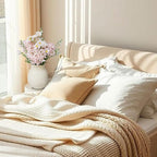Jahe Faux Hydrangea Flowers Fenterpieces for Tables, Hydrangea Artificial Flowers Mixed Potted Plant, Fake Daisy Mixed Bouquet with Pot, Living Room, Bathroom, Balcony, Light Pink