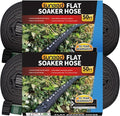 Flat Soaker Hose 50FT 2-Pack for Garden Beds, Drip Irrigation Hose for Efficient & Effective Watering of Plants – Garden Soaker Hoses with Flexible & Easy to Install (50FT 2Pack)