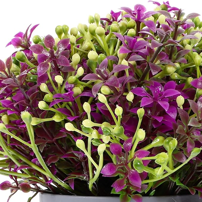 Artificial Potted Orchid Bonsai, Faux Floral Plant in Lotus Color Pot, Desktop Greenery Decoration for Home and Office Living Room