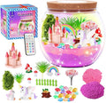 Hannstar Unicorn Light-Up Terrarium Kit for Girls- LED Night Light Unicorn Birthday Gifts for Kids Ages 4 5 6 7 8-12 Years-Unicorn Toys for Girls - DIY Arts and Crafts Kit for Kids