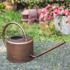 Topadorn 1.3L Watering Can for Indoor and Outdoor Plants - Long Spout Water Can for Garden, Flower, House Plants, Decorative Brown Watering Can