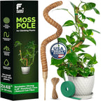 2 Pack 48" Sturdy Easy to Use Moss Pole Monstera Plant Support Stakes - Plant Stakes for Indoor Plants, Moss Poles for Climbing Plants, Tutores para Plantas Trepadoras Monstera Support Sticks
