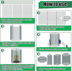 6 Set Wire Plant Protector from Animals - 12"x16" 18Pcs Metal Mesh Plant Cage Covers, Dual Secure with U-Stake & Support, Garden Rabbit Barricade Chicken Wire Cloche for Plants Shrubs Vegetable Flower
