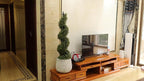48'' Spiral Artificial Topiaries Trees Outdoor Front Door Decor Set of 2
