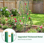 2 Pack Cucumber Trellis, 71" High Foldable A-Frame Garden Trellis for Raised Bed Garden Grow Support with Plant Support Clips Ties for Cucumber,Tomato, Climbing Plants and Flowers