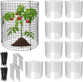 10 Pack Round Plant Protector from Animals, 12'' x 12'' Metal Plant Cages，30Pcs Metal Mesh to Keep Animals Out, Garden Protection Bunny Barricades, Wire Plant Protectors for Rabbits Chicken Duck