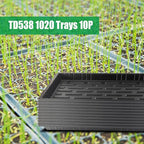 RooTrimmer 10 Pack 1020 Seed Starter Trays and 10 Pcs 72 Cell Plug Trays, Thick Durable Seedling Plastic Nursery Tray for TD538 1020 Tray Germination (10 Sets)