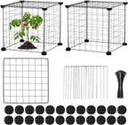 CIEOVO Plant Protectors from Animals, Heavy Duty Metal Plant Cages, 12"x12" Chicken Wire Cloche for Plants Wire Plant Covers Garden Protection Garden Plant Cloche, Chicken Wire Cloche Plant Protector