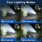 WELALO Solar Spot Lights Outdoor Waterproof IP65, 10 Pack 4 Lighting Modes Solar Powered Landscape Spotlights with Auto On/Off, Solar Garden Christmas Yard Pathway Wall Lights for Outside, Cool White