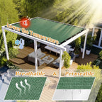 Shade&Beyond Customized Size 90% Sun Shade Cloth with Grommets, 6' X 20' Pergola Shade Cover Canopy, Mesh Tarp Sun Screens for Patio, Outdoor, Garden, Backyard GN01, Green