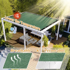 Shade&Beyond Customized Size 90% Sun Shade Cloth with Grommets, 6' X 16' Pergola Shade Cover Canopy, Mesh Tarp Sun Screens for Patio, Outdoor, Garden, Backyard GN01, Green