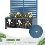 Casaphoria Metal Raised Garden Bed with Trellis and Wheels, 72"x35"x16" Planter Box for Climbing Plants, Vegetables & Vines, Features Drainage Holes and Privacy Screen, Blue-Louvered