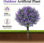 PATIO CHOICE Artificial Topiary Boxwood Ball Trees with Lavender Set of 2 22" Artificial Faux Plants Realistic Bushes Fake Shrubs Decorations for Outdoor Indoor Front Porch Garden