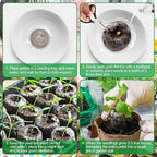 Legigo 50 Pcs 30mm Seed Starter Peat Pellets Pods for Seedlings- Compressed Seed Starting Pellets Seed Starter Pods Plugs Soil Peat Pods for Starting Seeds, Garden Planting Herb Flower Vegetables