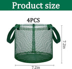 EBaokuup 4 Pcs Pond Planting Bag with Handle, Reusable 7 Inch Round Aquatic Mesh Plant Pot for Ponds, Breathable Green Water Garden Pond Plant Basket for Lotus Bog Terrestrial Plants