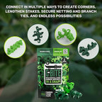 Plant Mixed Color & Size Support Clips | Tomato Cage Connectors for Trellis, Garden Stakes, Wire Fence, Climbing Plants, Vine, Gardening Protection | 50 Lime (5/16") + 50 Green (7/16")