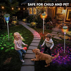 Solar Bug Zapper Outdoor, Jinyeda 4200V Mosquito Zapper with RGB Projector & Flame Lights, Cordless Mosquito Killer, USB Rechargeable Fly Insect Trap Waterproof Lighting Decor for Patio, Garden, Yard