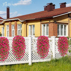 Artificial Hanging Flowers for Outdoors Spring Summer Decoration, 4PCS UV Resistant Silk Fake Hanging Plants for Patio Porch Front Yard Window Garden Indoor Decor(Hot Pink,4PCS)