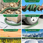 Garden Hose 100 ft Flexible Non-Expandable Water Hose Kink-Free Ultra Lightweight Leak-Proof Durable Portable Wear-Resistant Hoses Pipe with 3/4" Brass Fittings for Outdoor Yard Lawn Car Wash
